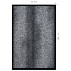 Πατάκι Εισόδου Ριγέ Γκρι 80 x 120 εκ.