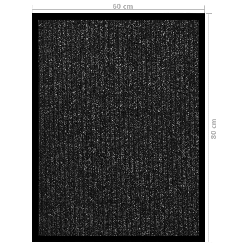 Πατάκι Εισόδου Ριγέ Ανθρακί 60 x 80 εκ.