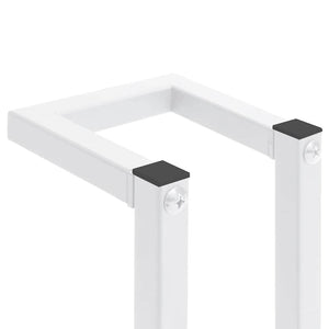 Βάση για Πετσέτες Επιτοίχια Λευκή 12,5 x 12,5 x 60 εκ. Ατσάλινη