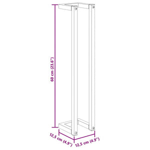 Βάση για Πετσέτες Επιτοίχια Λευκή 12,5 x 12,5 x 60 εκ. Ατσάλινη