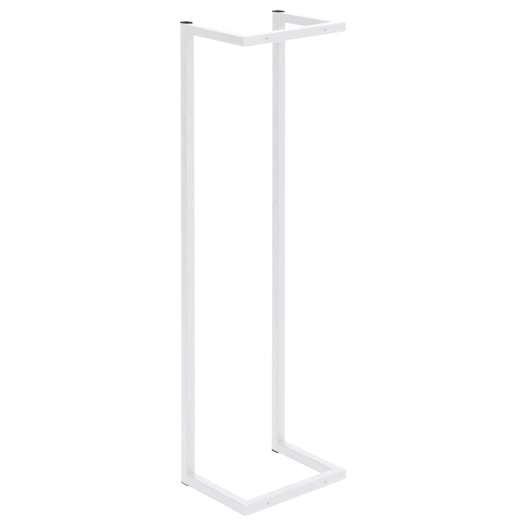 Βάση για Πετσέτες Επιτοίχια Λευκή 25 x 20 x 95 εκ. Ατσάλινη