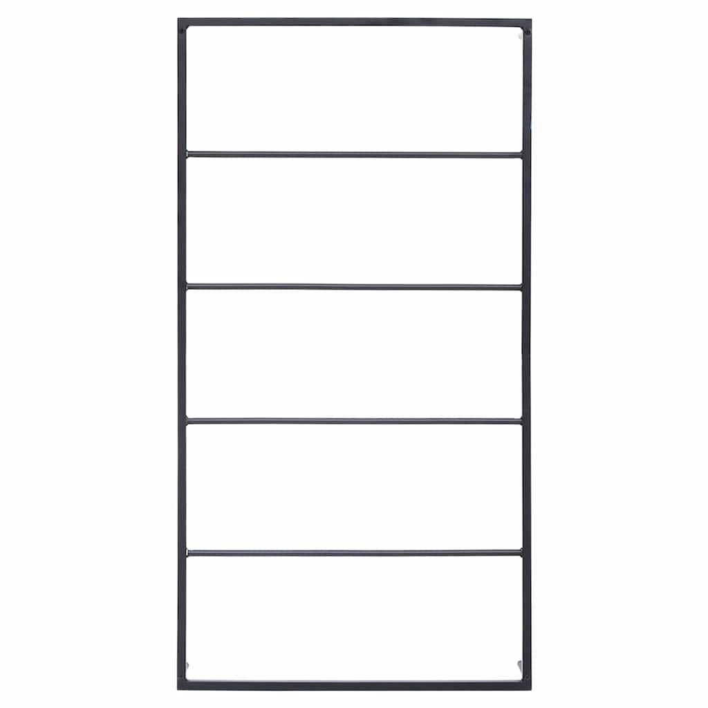 Βάση για Πετσέτες Επιτοίχια Μαύρη 60 x 10 x 116 εκ. Ατσάλινη