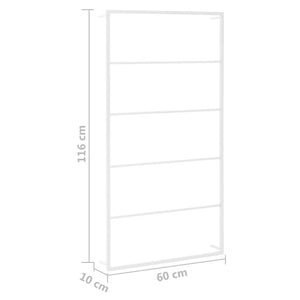 Ράφι Πετσετών Λευκό Ατσάλινο 60x10x116 εκ.