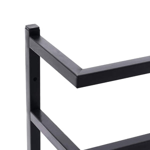 Βάση για Πετσέτες Επιτοίχια Μαύρη 24 x 12 x 48 εκ. Ατσάλινη