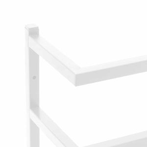 Βάση για Πετσέτες Επιτοίχια Λευκή 24 x 12 x 96 εκ. Ατσάλινη