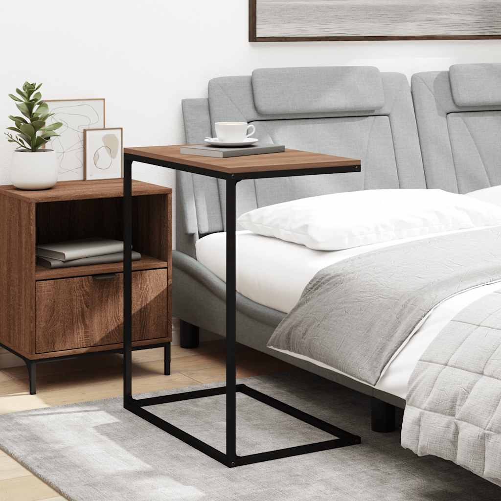 Τραπέζι Βοηθητικό Μαύρο 55x35x66 εκ. από Επεξεργασμένο Ξύλο