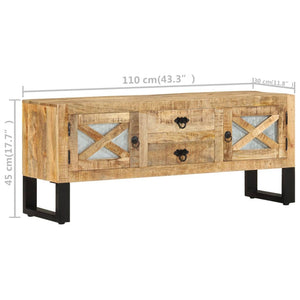 Έπιπλο Τηλεόρασης 110 x 30 x 45 εκ. από Ακατέργαστο Ξύλο Μάνγκο