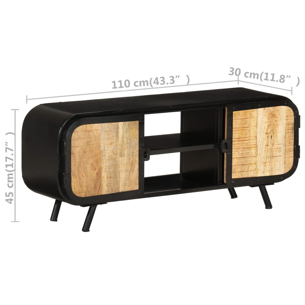 Έπιπλο Τηλεόρασης 110 x 30 x 45 εκ. από Ακατέργαστο Ξύλο Μάνγκο