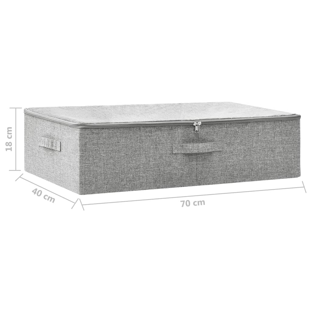 Κουτι Αποθήκευσης Γκρι 70 x 40 x 18 εκ. Υφασμάτινο