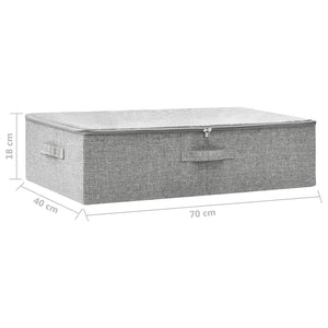 Κουτι Αποθήκευσης Γκρι 70 x 40 x 18 εκ. Υφασμάτινο