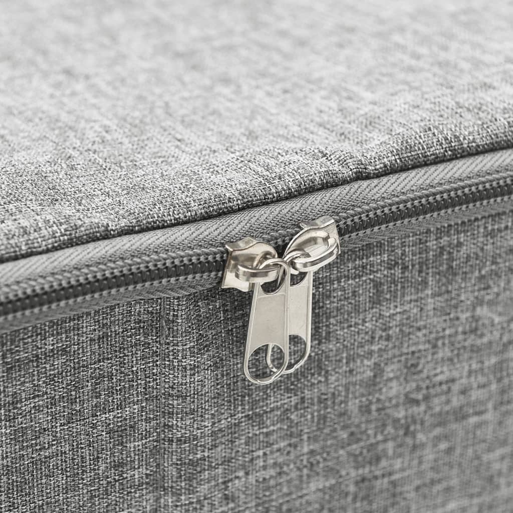 Κουτιά Αποθήκευσης 2 τεμ. Γκρι 70 x 40 x 18 εκ. Υφασμάτινα - Pakobazaar