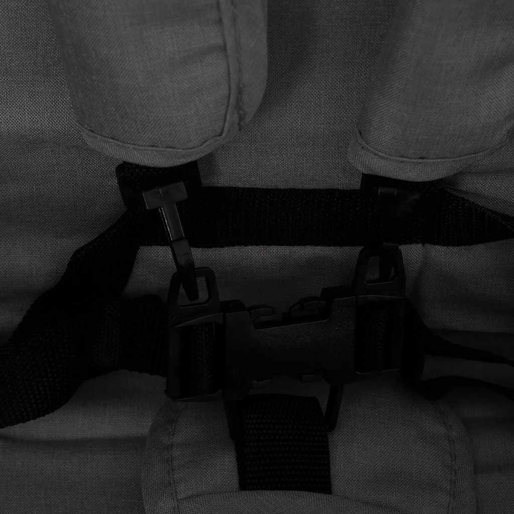 Καρότσι Διδύμων Σκούρο Γκρι Ατσάλινο - Pakobazaar