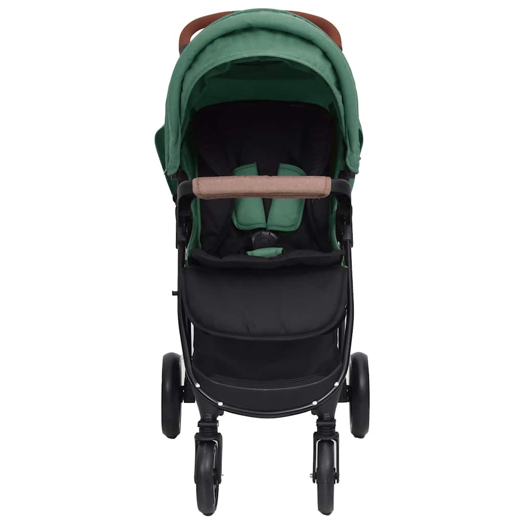 Καροτσάκι Μωρού 2 σε 1 Πράσινο Ατσάλινο