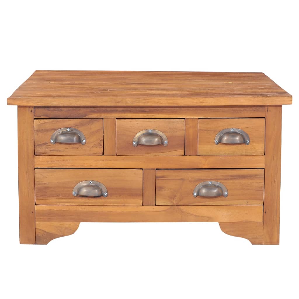 Τραπέζι Σαλονιού με 65x64x35 εκ. Μασίφ Ξύλο Teak