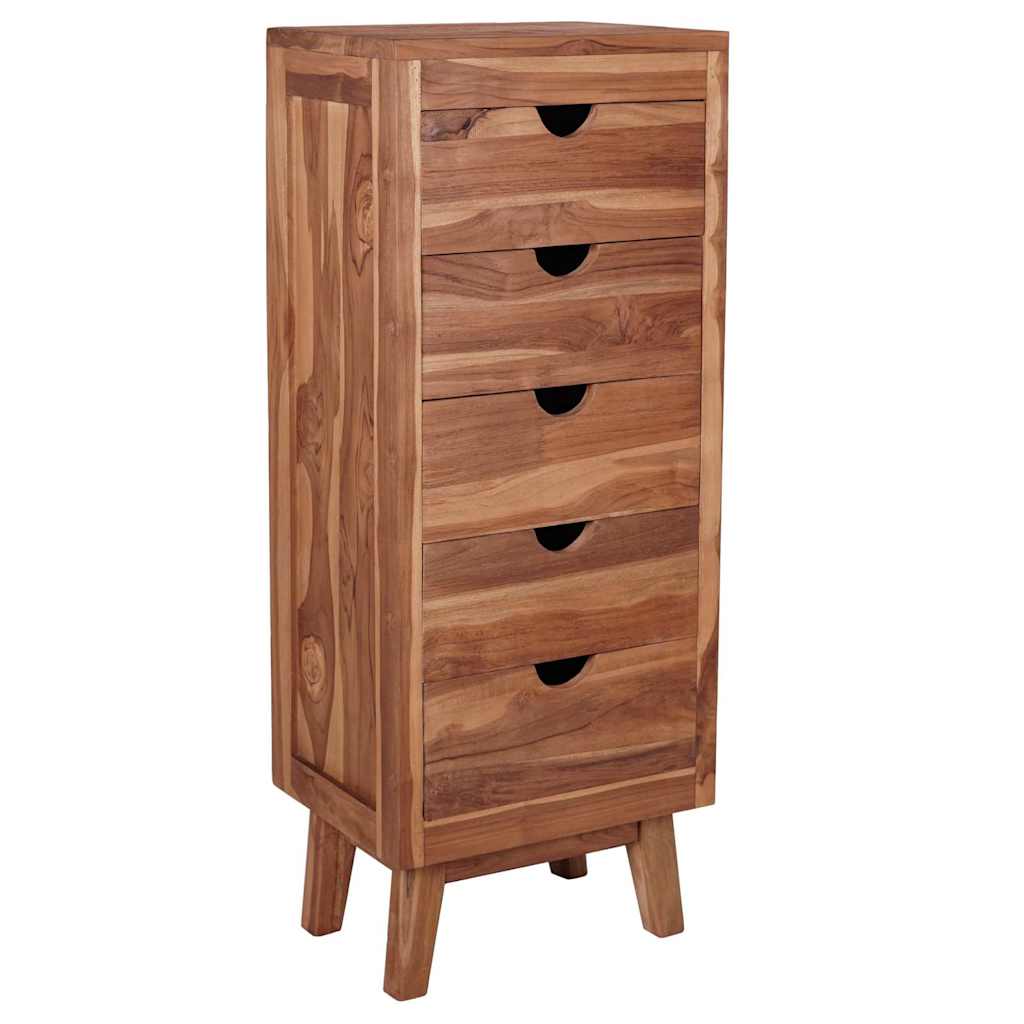 Συρταριέρα με 5 Συρτάρια 40 x 30 x 100 εκ. Μασίφ Ξύλο Teak - Pakobazaar