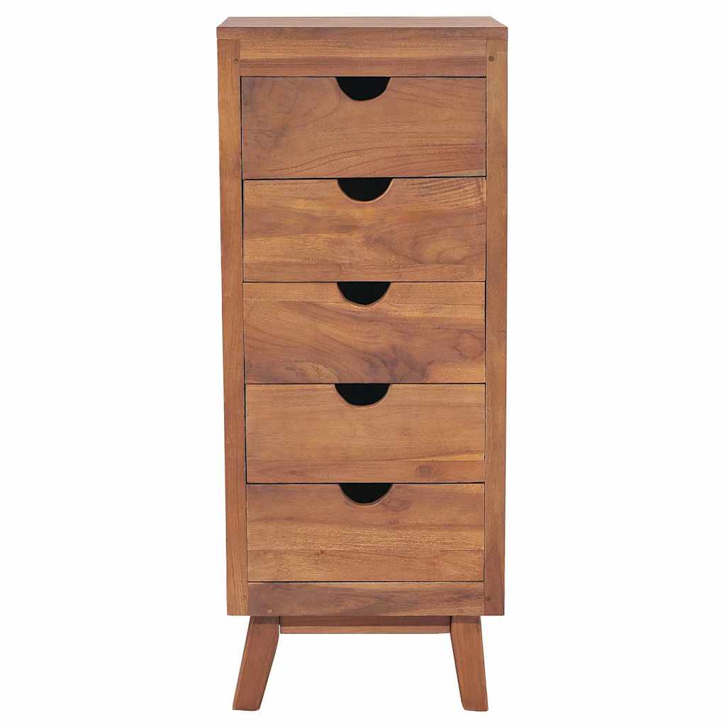 Συρταριέρα με 5 Συρτάρια 40 x 30 x 100 εκ. Μασίφ Ξύλο Teak - Pakobazaar