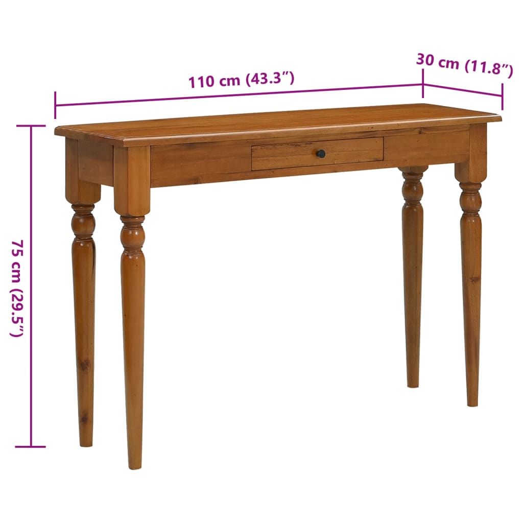 Τραπέζι Κονσόλα 110 x 30 x 75 εκ. από Μασίφ Μαόνι