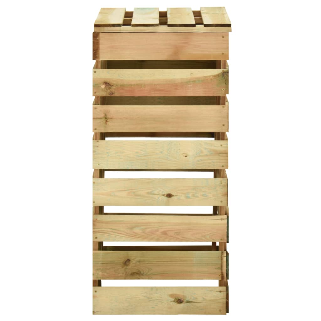 Κομποστοποιητής με Σανίδες 4 τεμ. 80x50x100 εκ Εμπ. Ξύλο Πεύκου - PAKOBAZAAR