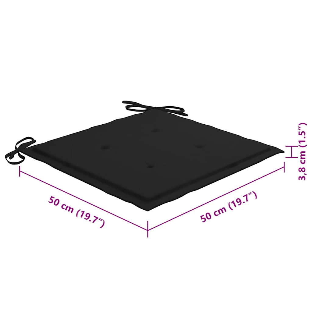 Καρέκλες Κήπου 8 τεμ. από Μασίφ Ξύλο Ακακίας με Μαξιλάρια - Pakobazaar