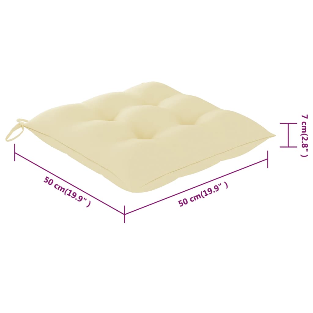 Καρέκλες Κήπου 8 τεμ. από Μασίφ Ξύλο Ακακίας με Μαξιλάρια - Pakobazaar