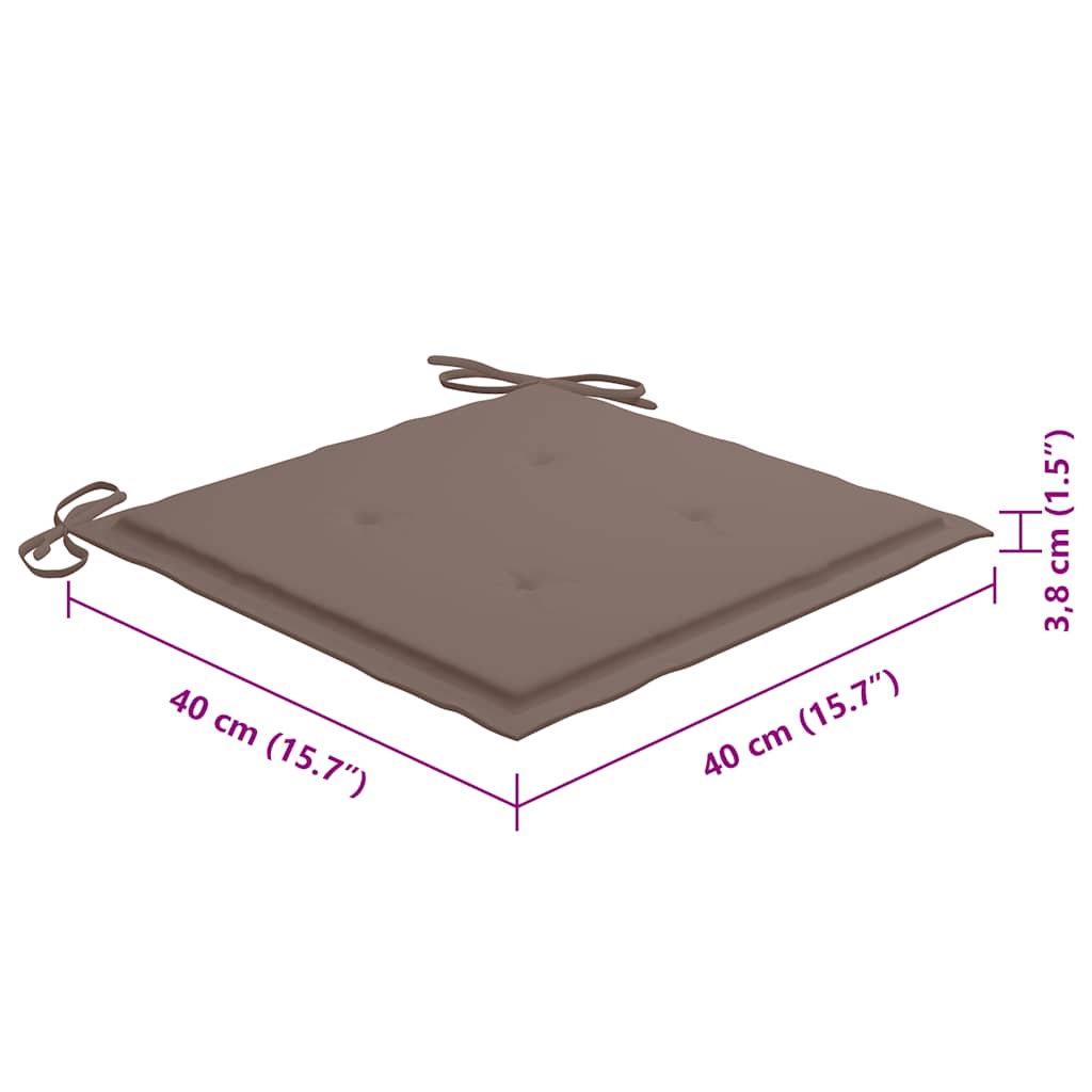 Καρέκλες Εξ. Χώρου Πτυσσόμενες 8 τεμ. Ξύλο Ακακίας & Μαξιλάρια - PAKOBAZAAR