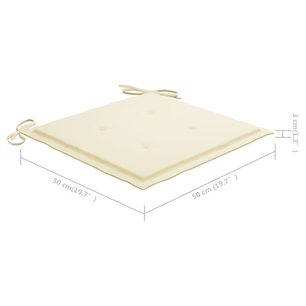 Καρέκλες Τραπεζαρίας Εξ. Χώρου 4 τεμ. Ξύλο Ακακίας με Μαξιλάρια - PAKOBAZAAR