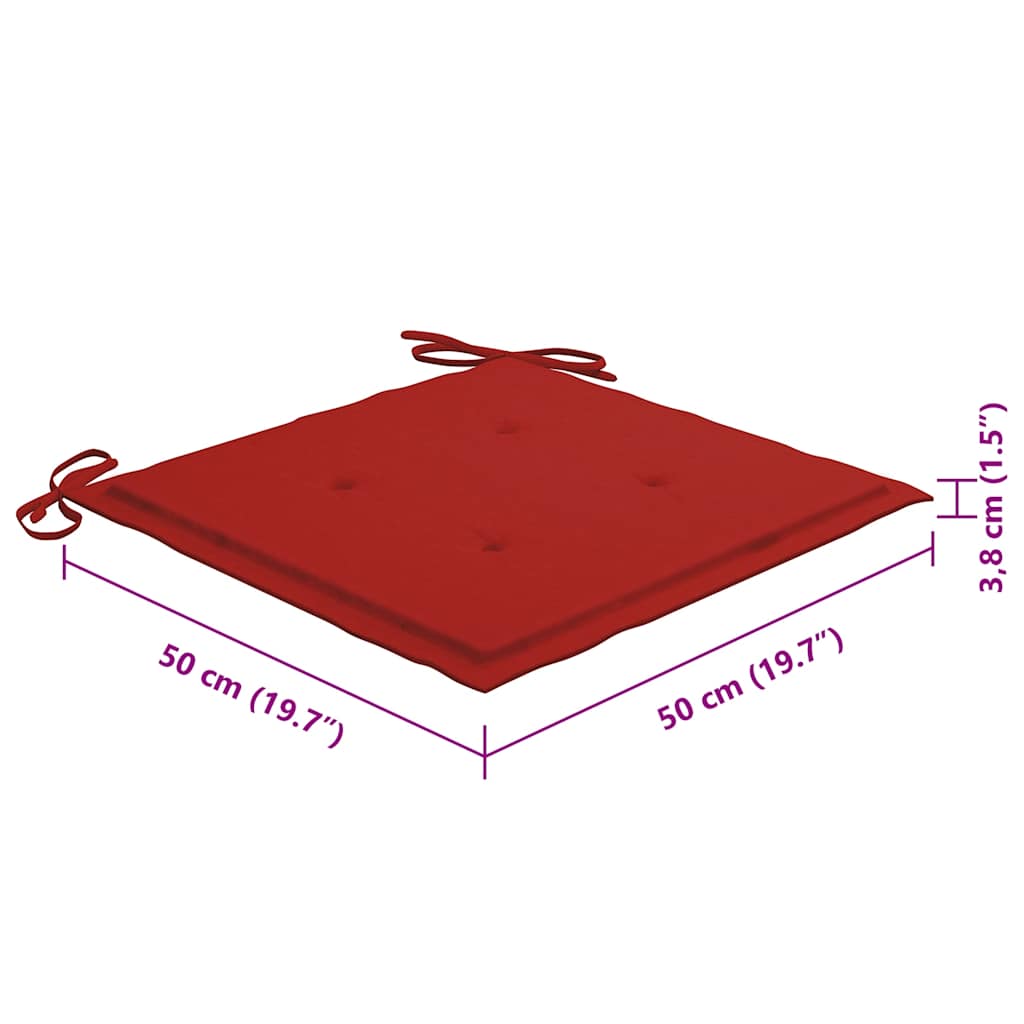 Καρέκλες Τραπεζαρίας Εξ. Χώρου 4 τεμ. Ξύλο Ακακίας με Μαξιλάρια - PAKOBAZAAR