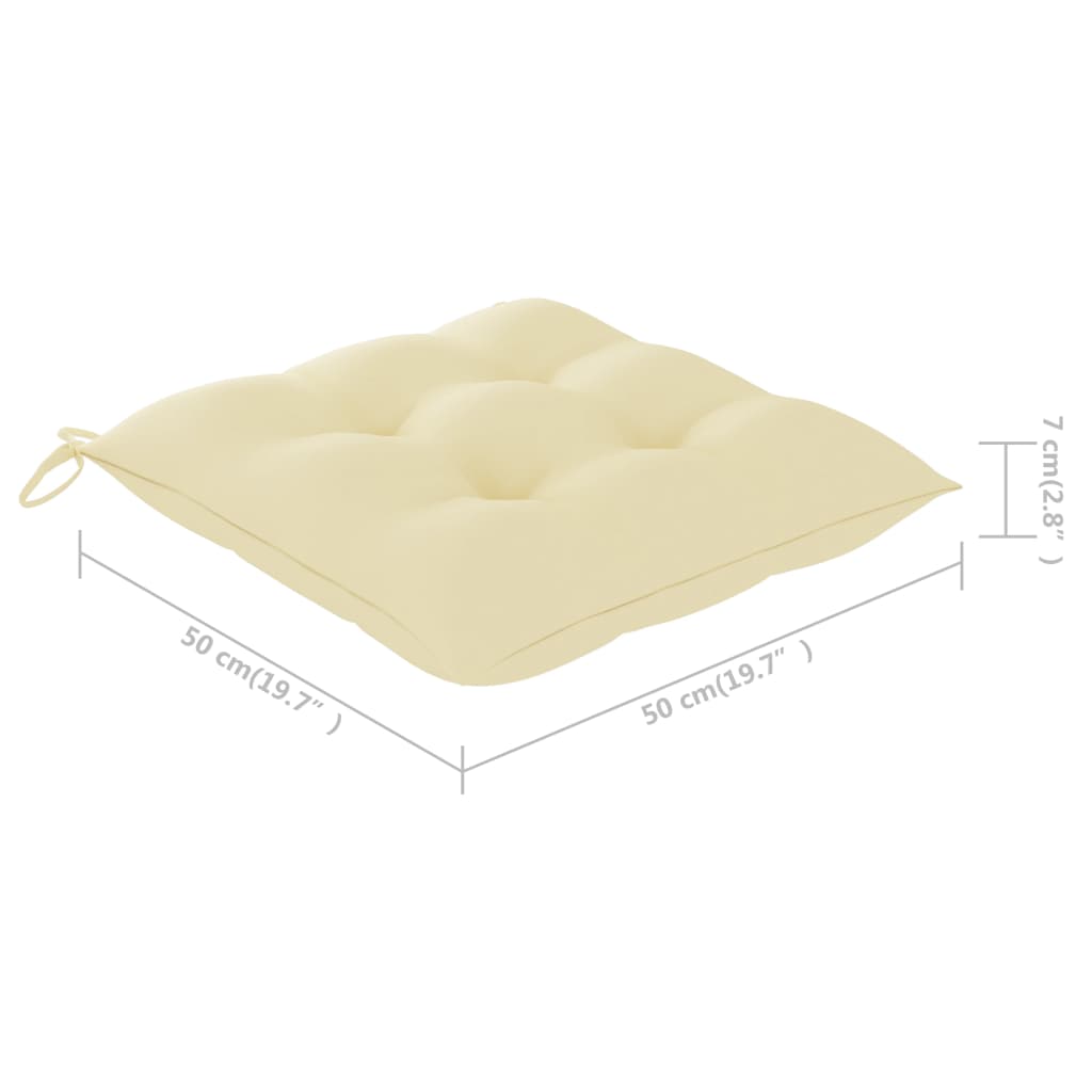 Καρέκλες Τραπεζαρίας Εξ. Χώρου 4 τεμ. Ξύλο Ακακίας με Μαξιλάρια - PAKOBAZAAR