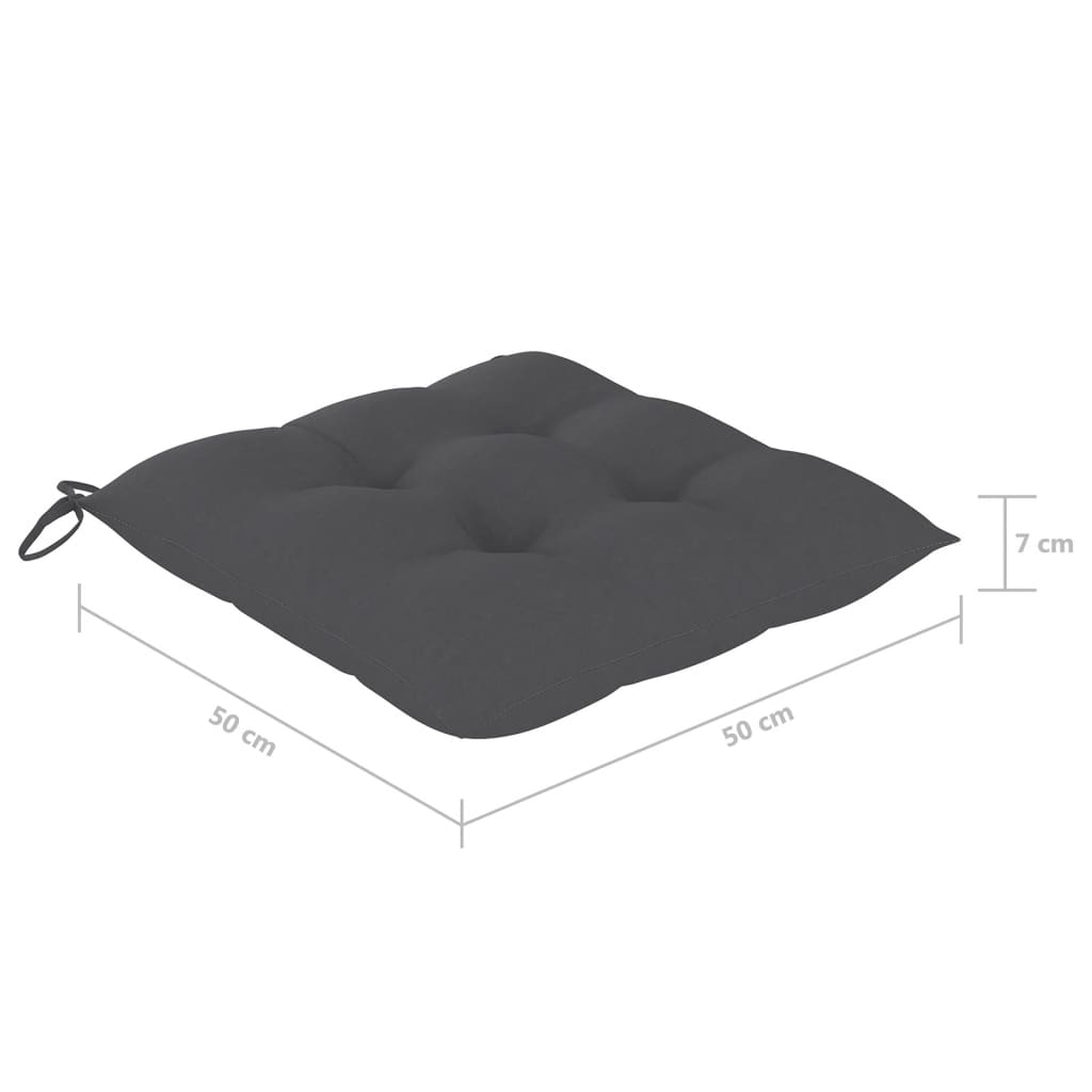 Καρέκλες Κήπου 4 τεμ. από Μασίφ Ξύλο Ακακίας με Μαξιλάρια - PAKOBAZAAR