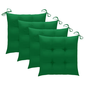 Καρέκλες Κήπου 4 τεμ. από Μασίφ Ξύλο Ακακίας με Μαξιλάρια - Pakobazaar