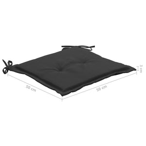 Καρέκλες Κήπου 6 τεμ. από Μασίφ Ξύλο Ακακίας με Μαξιλάρια - PAKOBAZAAR