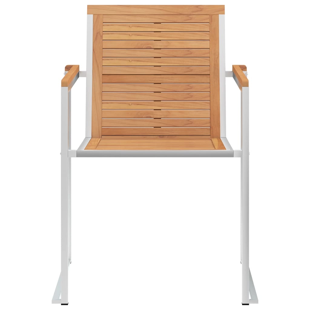 Καρέκλες Κήπου 4 τεμ. από Μασίφ Ξύλο Teak με Μαξιλάρια - PAKOBAZAAR