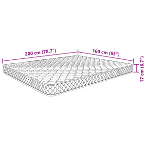 Στρώμα  Στρώμα Μαλακό Λευκό 200 x 160 x 17 εκ PU Αφρός - Pakobazaar