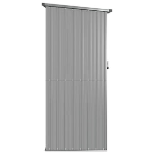 Αποθήκη Κήπου Γκρι 118,5 x 97 x 209,5 εκ. Γαλβανισμένο Ατσάλι - Pakobazaar