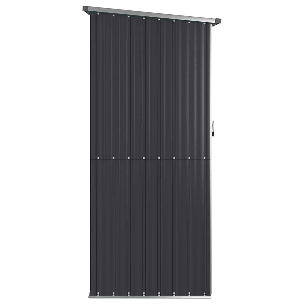 Αποθήκη Κήπου Ανθρακί 118,5x97x209,5 εκ. Γαλβανισμένο Ατσάλι - PAKOBAZAAR
