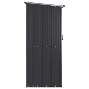 Αποθήκη Κήπου Ανθρακί 118,5x97x209,5 εκ. Γαλβανισμένο Ατσάλι - PAKOBAZAAR