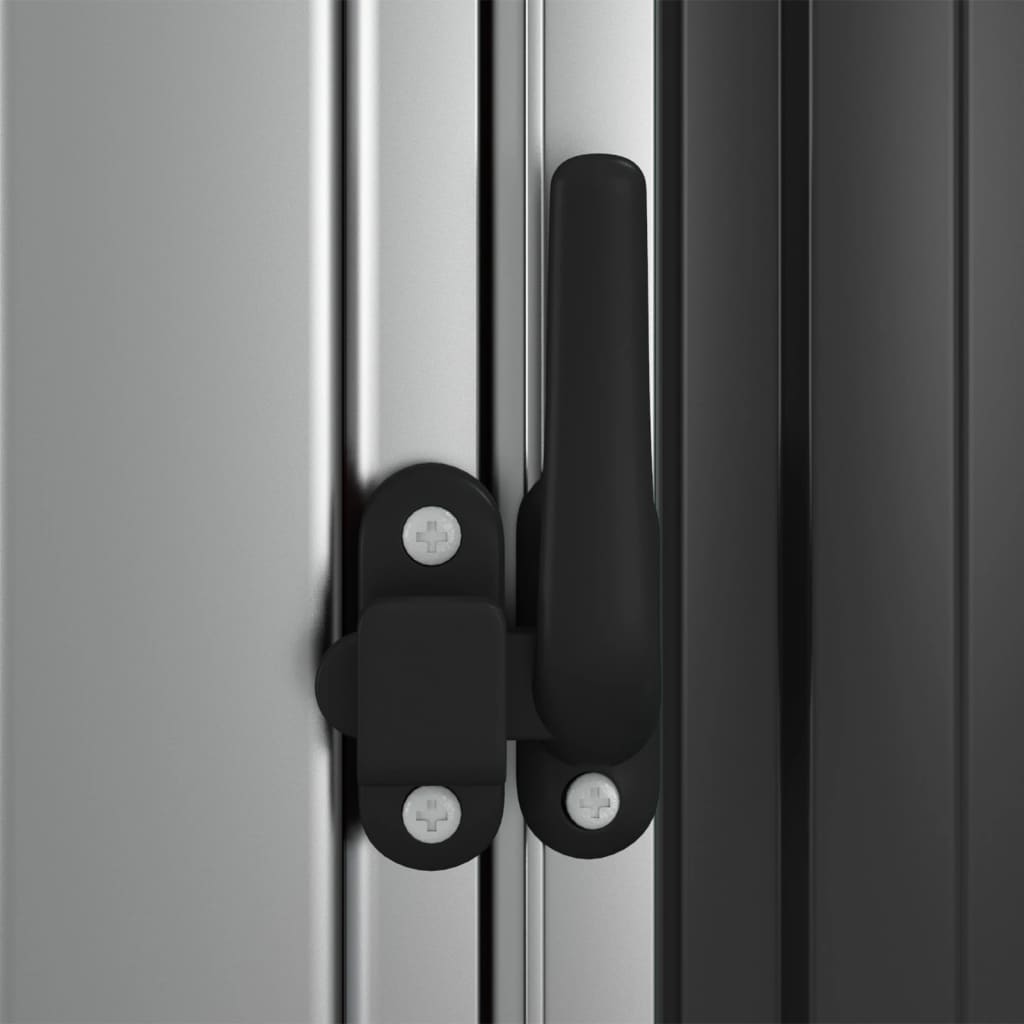 Αποθήκη Κήπου Ανθρακί 180,5 x 97 x 209,5 εκ. από Γαλβαν. Ατσάλι - PAKOBAZAAR