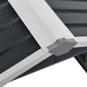 Στέγαστρο Χλοοκοπτικού Ανθρακί 92x97x63 εκ. Γαλβανισμένο Ατσάλι - PAKOBAZAAR