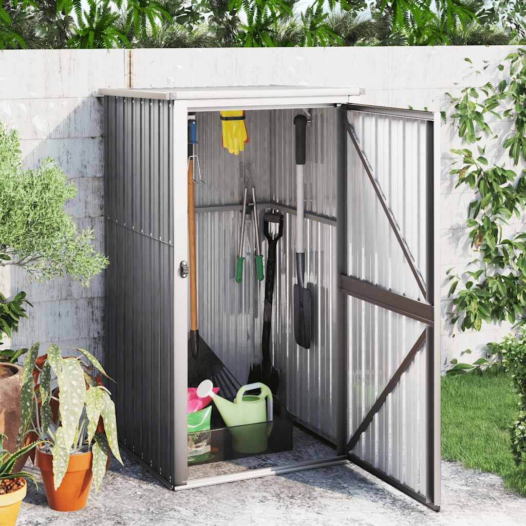 Αποθήκη Εργαλείων Κήπου Γκρι 88x89x161 εκ. Γαλβαν. Ατσάλι - Pakobazaar