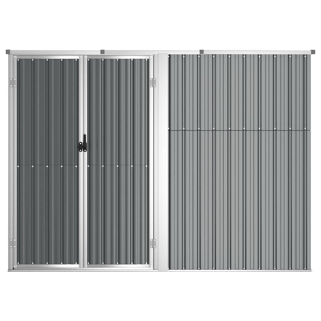 Αποθήκη Εργαλείων Κήπου Γκρι 225 x 89 x 161 εκ. Γαλβαν. Ατσάλι