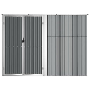 Αποθήκη Εργαλείων Κήπου Γκρι 225 x 89 x 161 εκ. Γαλβαν. Ατσάλι