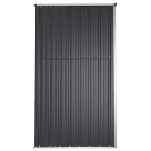 Αποθήκη Εργαλείων Κήπου Ανθρακί 225x89x161 εκ. Γαλβαν. Ατσάλι