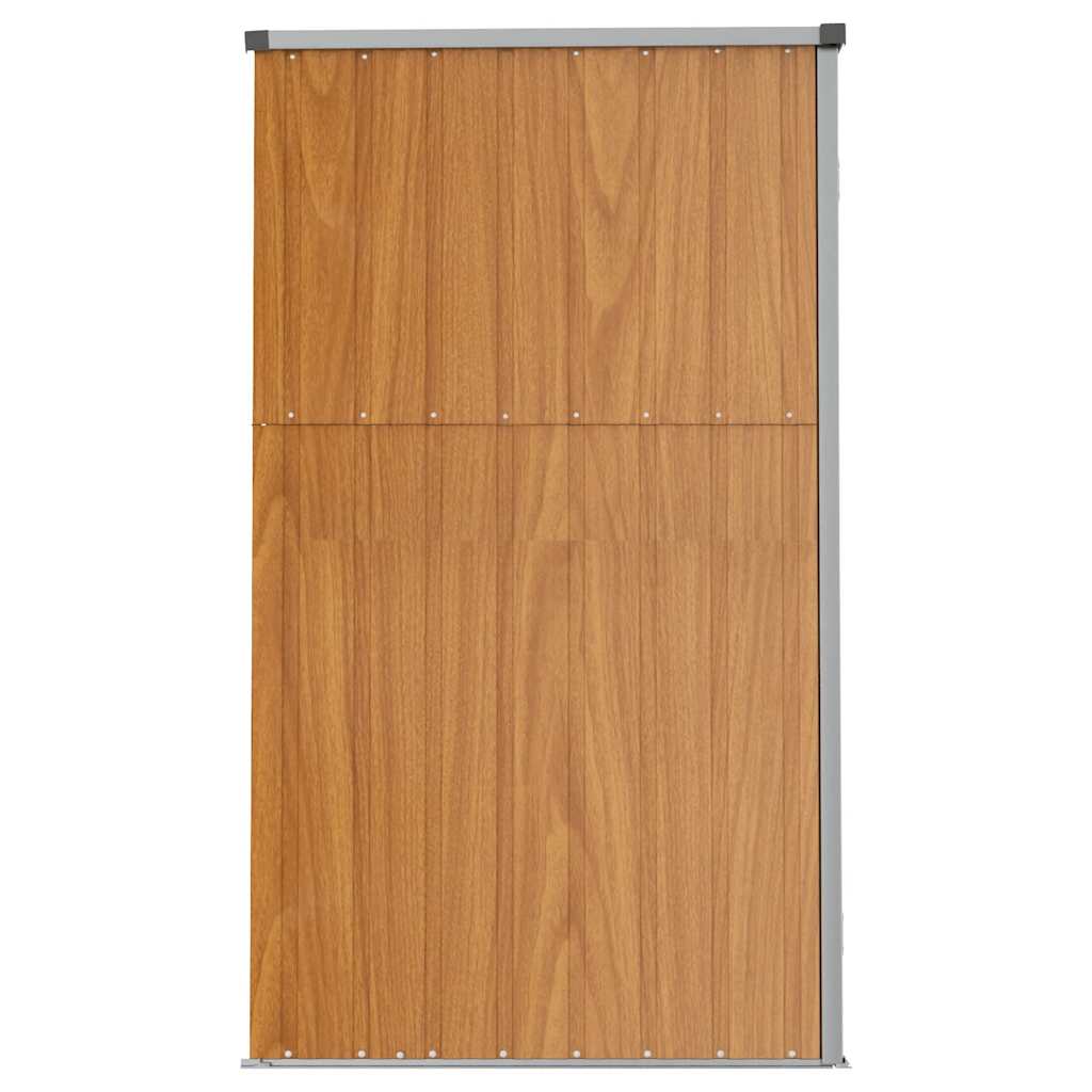Αποθήκη Εργαλείων Κήπου Καφέ 225x89x161 εκ. Γαλβαν. Ατσάλι
