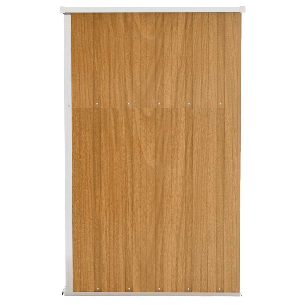 Αποθήκη Κήπου Επιτοίχια Καφέ 118x100x178 εκ. από Γαλβ. Ατσάλι