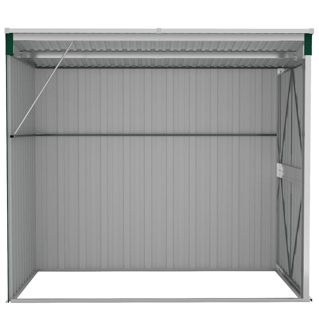 Αποθήκη Κήπου Επιτοίχια Πράσινη 118x194x178 εκ από Γαλβ. Ατσάλι - Pakobazaar