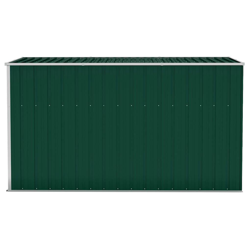 Αποθήκη Κήπου Επιτοίχια Πράσινη 118x288x178 εκ από Γαλβ. Ατσάλι