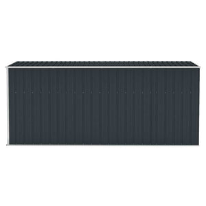 Αποθήκη Κήπου Επιτοίχια Ανθρακί 118 x 382 x 178 εκ. από Ατσάλι
