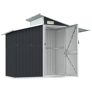 Αποθήκη Κήπου Ανθρακί 270x130x208,5 εκ. Γαλβανισμένο Ατσάλι
