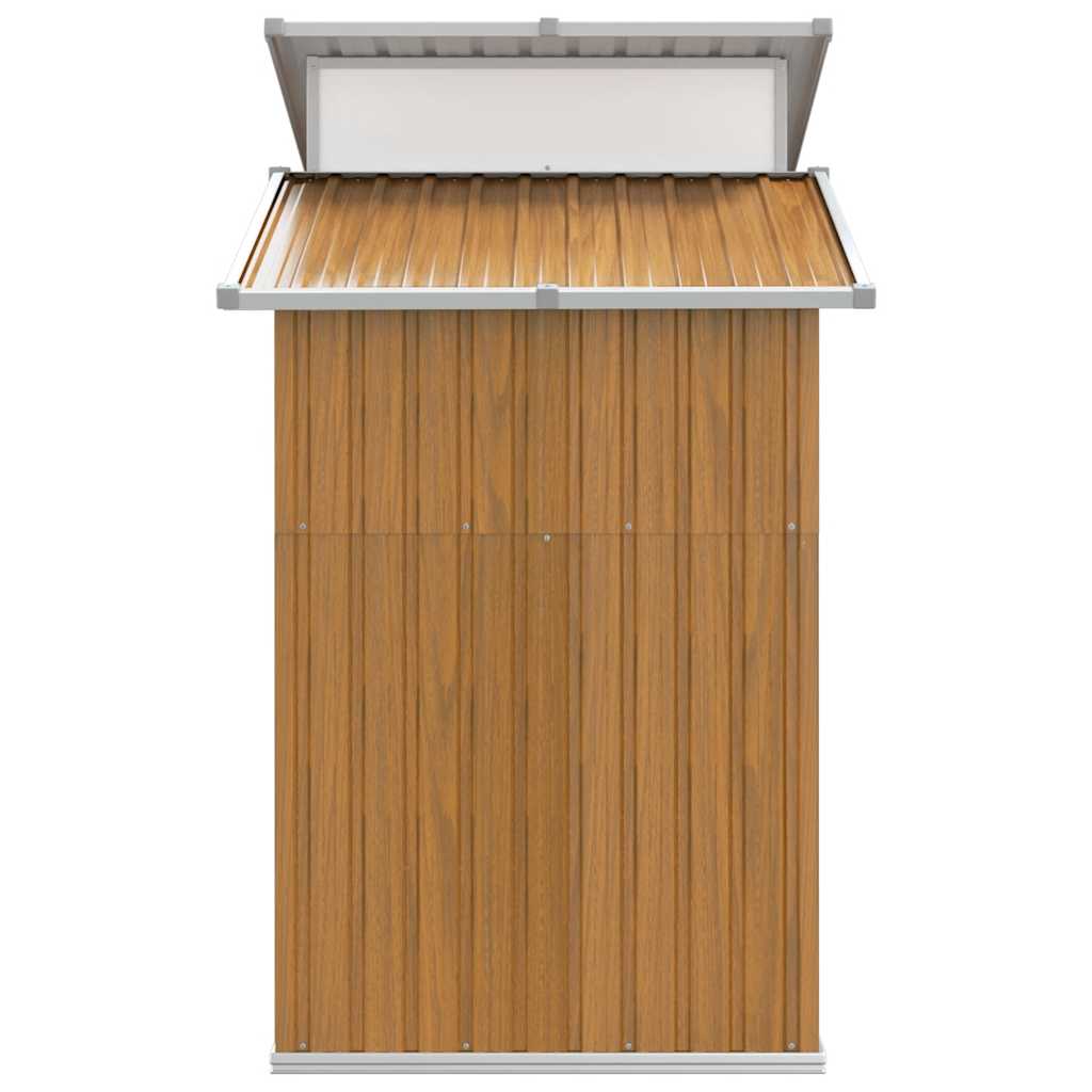 Αποθήκη Κήπου Καφέ 270x130x208,5 εκ. από Γαλβανισμένο Ατσάλι