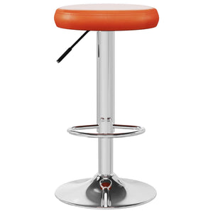Μπαρ σκαμπό 2 τμχ. Πορτοκαλί 31 x 31 x 87 εκ Τεχνητό Δέρμα - Pakobazaar